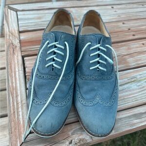 Cole Haan women’s Blue Suede Oxford Shoes